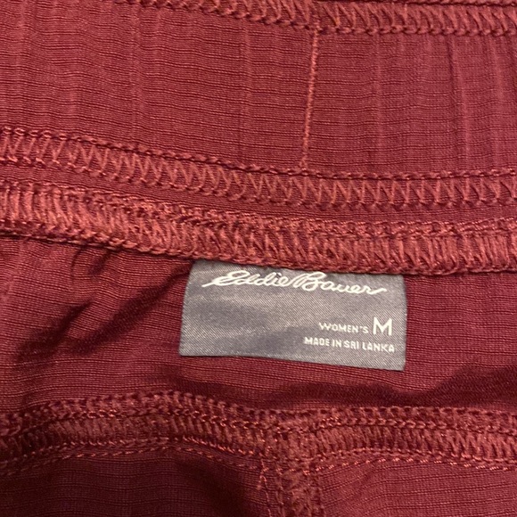 Eddie Bauer maroon lightweight jogger pants womens size med. new condition - Picture 5 of 9